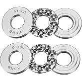 uxcell 51100 Thrust Ball Bearings 10mm x 24mm x 9mm Chrome Steel ABEC3 Single Row Roller 2pcs