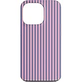Striped Blue and Pink Stripes Summer Red Violet Purple Pink Case for iPhone 13 Pro