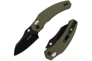Kizer Mini Bulldog Pocket Knife, 2.5” D2 Sheepsfoot Blade Folding Knife, G10 Handle Clutch Lock Small EDC Knife for Men Women Gift, Fishing Hiking Camping Hunting Knives V3672SA4