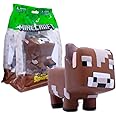 Minecraft Mega Squishme Series 4, Collectible Squishy Toy (Brown Mooshroom Cow)