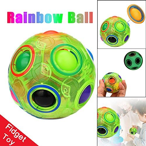 Bibite Luminous Stress Reliever Magic Rainbow Ball Fun Cube Fidget Puzzle Education Toy For Kids/Adults …