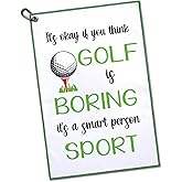 GEYGIE It's Okay If You Think Golf is Boring Microfiber Printed Towel, Funny Golf Towel Gifts for Men Women Dad Mom Aunt Sister Friend Golfer, Golf Bag Accessory Golfer Gifts for Men Women Husband