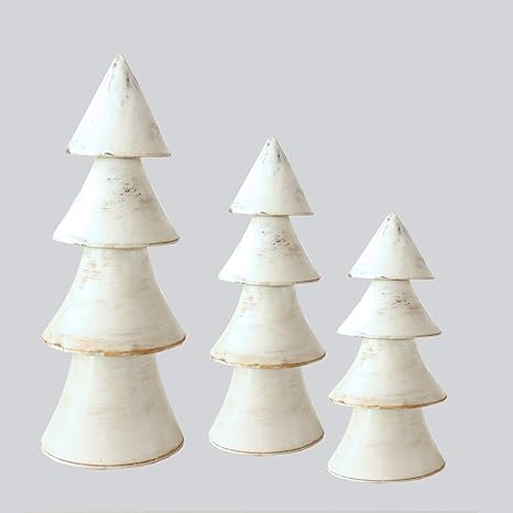 Buy Cross Currents White Christmas Tree Mantelpiece Set Of 3