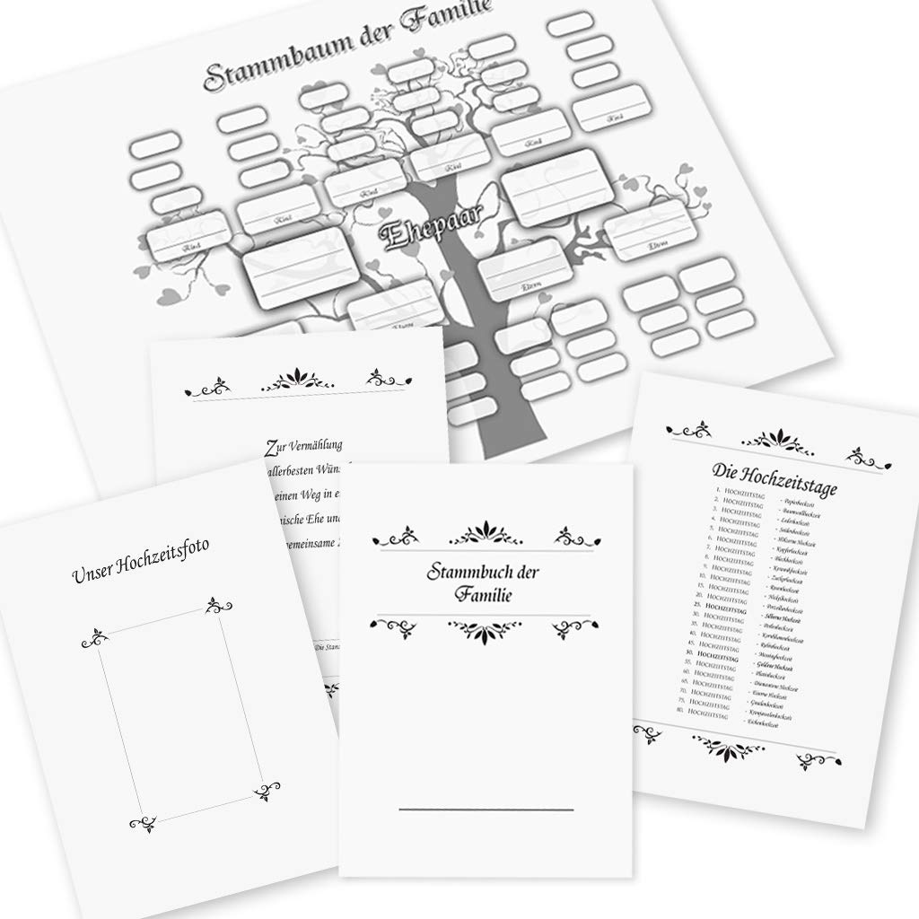 Stammbuch Der Familie Personalisiert Holz Fingerwood A4