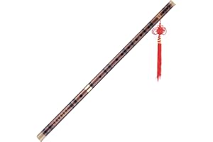 Pluggable Bitter Bamboo Flute Dizi Traditional Handmade Chinese Musical Woodwind Instrument Key of C Study Level Professional