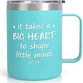 Teacher Gifts for Women, Teacher Appreciation Gifts from Students, Thank You Gift for Valentine's Day, Birthday, Christmas, Graduation, Appreciation Week, Stainless Steel Tumbler Coffee Mug Cup