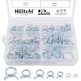 Hilitchi 75-Pcs Double Wire Fuel Line Silicone Hose Tube Spring Clips Clamp Assortment Kit
