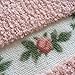 UKELER Non-Skid Floral Rose Bathroom Contour Rugs, Set of 2 Soft Shaggy Non Slip Bath Shower Mat and U-Shaped Toilet Floor Rugs, Pink