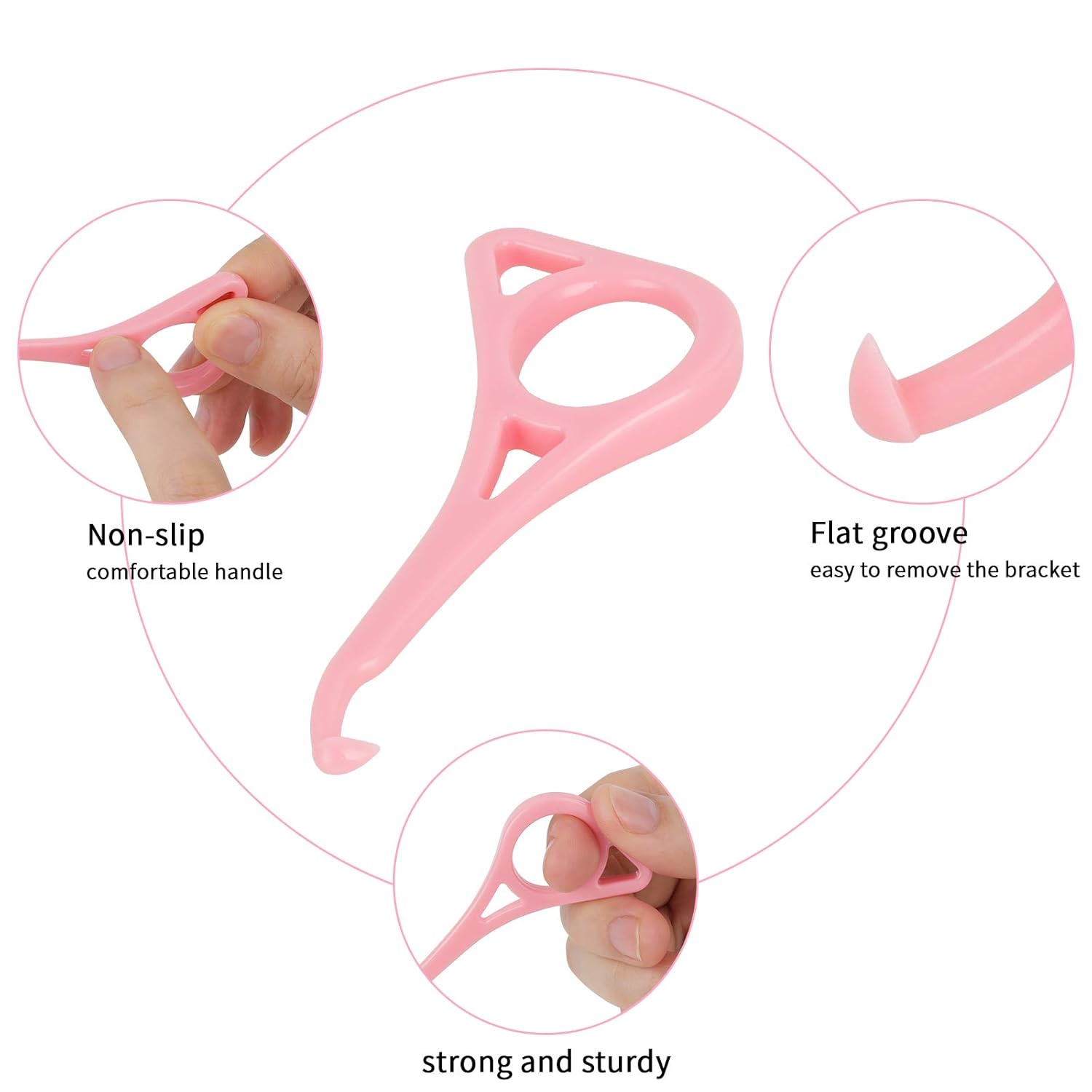 Clear aligner removal tool-invisible removable braces, invisible aligner remover-aligner remover-fixer remover (pink4 pieces) : Beauty