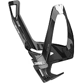 Elite Cannibal XC Bio-Based Bottle Cage, Black Glossy, White Graphic &ndash; Lightweight and Secure for All Terrains