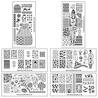 Maniology (formerly bmc) 6pc Super Cute Historically Themed XL Nail Polish Art Stamping Plates: Time Machine Master Set