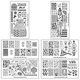 Maniology (formerly bmc) 6pc Super Cute Historically Themed XL Nail Polish Art Stamping Plates: Time Machine Master Set