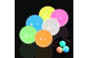 FAUKAIT 6pack-1.8in Dream Balls,Glow in The Dark Sticky Balls That Stick to The Ceiling,Stress Balls for Kids and Adults,Elevated Balls,ASMR Cool Stuff for Teens,Ceiling Balls,Lumi Balls,Stocking Stuffers