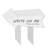 Blank Arrow Signs with Stakes 15 Pack 17 x 6 Inches