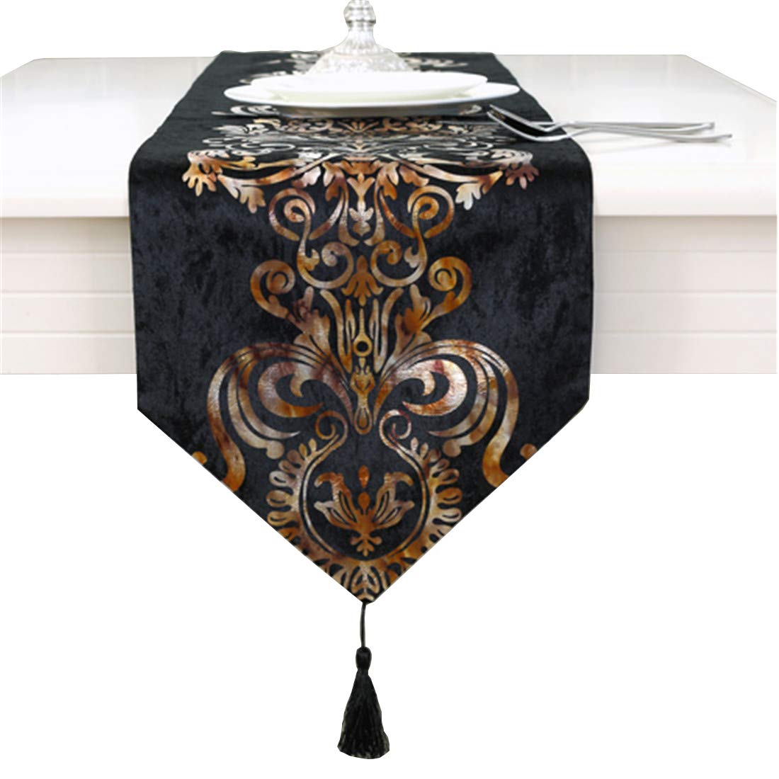 Best black velvet table runner