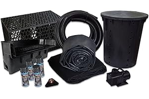 HALF OFF PONDS Simply Waterfalls 6100 Waterfall Kit with MatrixBlox, 15' x 30' EPDM Liner and 6,100 GPH Pump - PLANB0