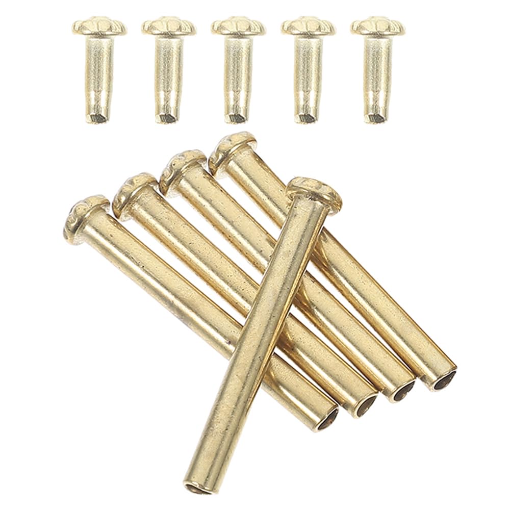 Alipis Folding Fan Rivet Pin 2Mm Gold Metal Replacement for Hand Fan Repair and Diy Fastening Accessories