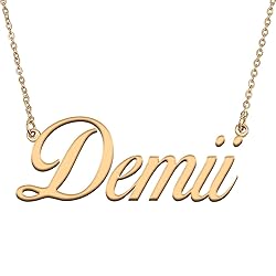 HUAN XUN Customized Custom Simple Any Name Necklace
