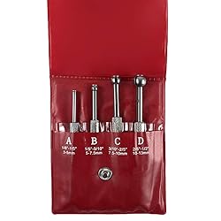 QWORK Small Hole Gauge Set Telescoping Full Round