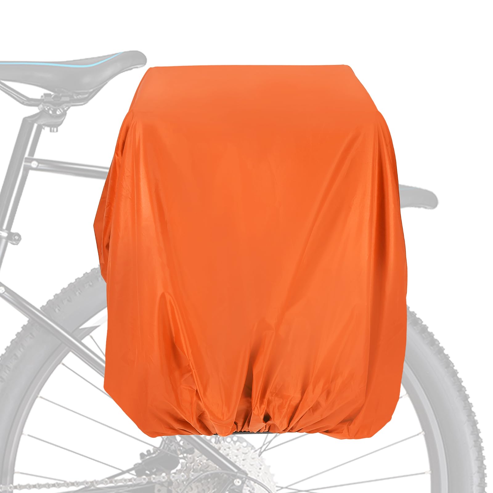 PATIKIL 100L Bicycle Rear Rack Rain Cover, Bike Trunk Rain Cover Waterproof Cycling Rain Cover for Mountain Cycling Hybrid Bike, L, Orange
