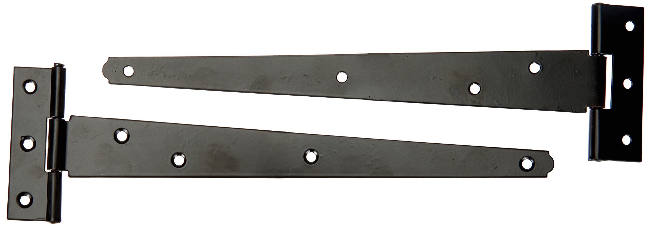 Merriway BH01988 (2 Pcs) Light Duty Strap Tee Hinge, Black Japanned 250mm (10 inch) - Pack of 2 Pieces — image 1