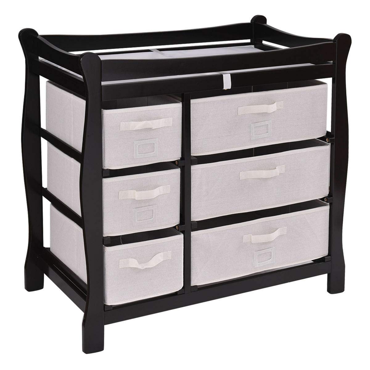 black baby changing table