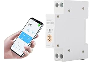 Wi Fi Smart Circuit Breaker, Remote Control for Tuya Smart APP, Supports Voice Control, DIN Rail Mount Power Switch On Off Ti