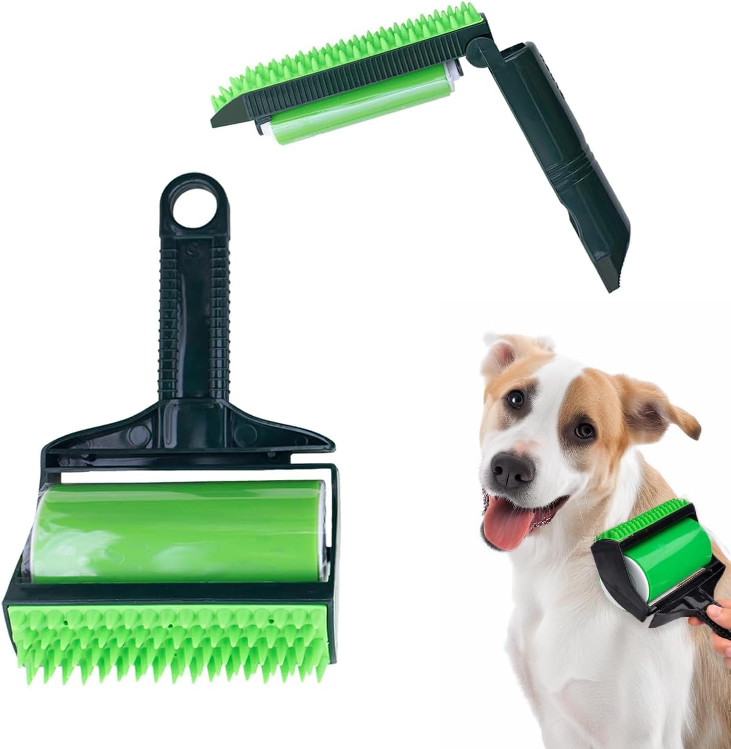 Reusable Lint Roller - 2-Piece Washable Lint Roller Set with Travel-Size Sticky Picker, Pet Hair Remover for Clothes, Carpet, Furniture, Car Seats, Eco-Friendly Stick It Roller Cleaning Tool