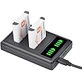NP-BG1 BG1 NP-FG1 Battery and LED USB Dual Charger for Sony Cybershot DSC-HX5V, DSC-HX9V, DSC-W30, DSC-W35, DSC-W50, DSC-W55,