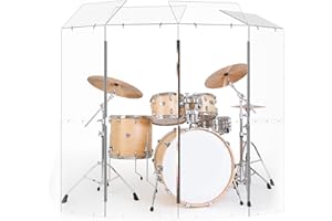 YSBLHCT Portable Drum Shield (4 panels with deflectors). 4 panels-2ft x 5ft.Acrylic panels with stainless steel hinges and deflectors. Suitable for practice and performance.