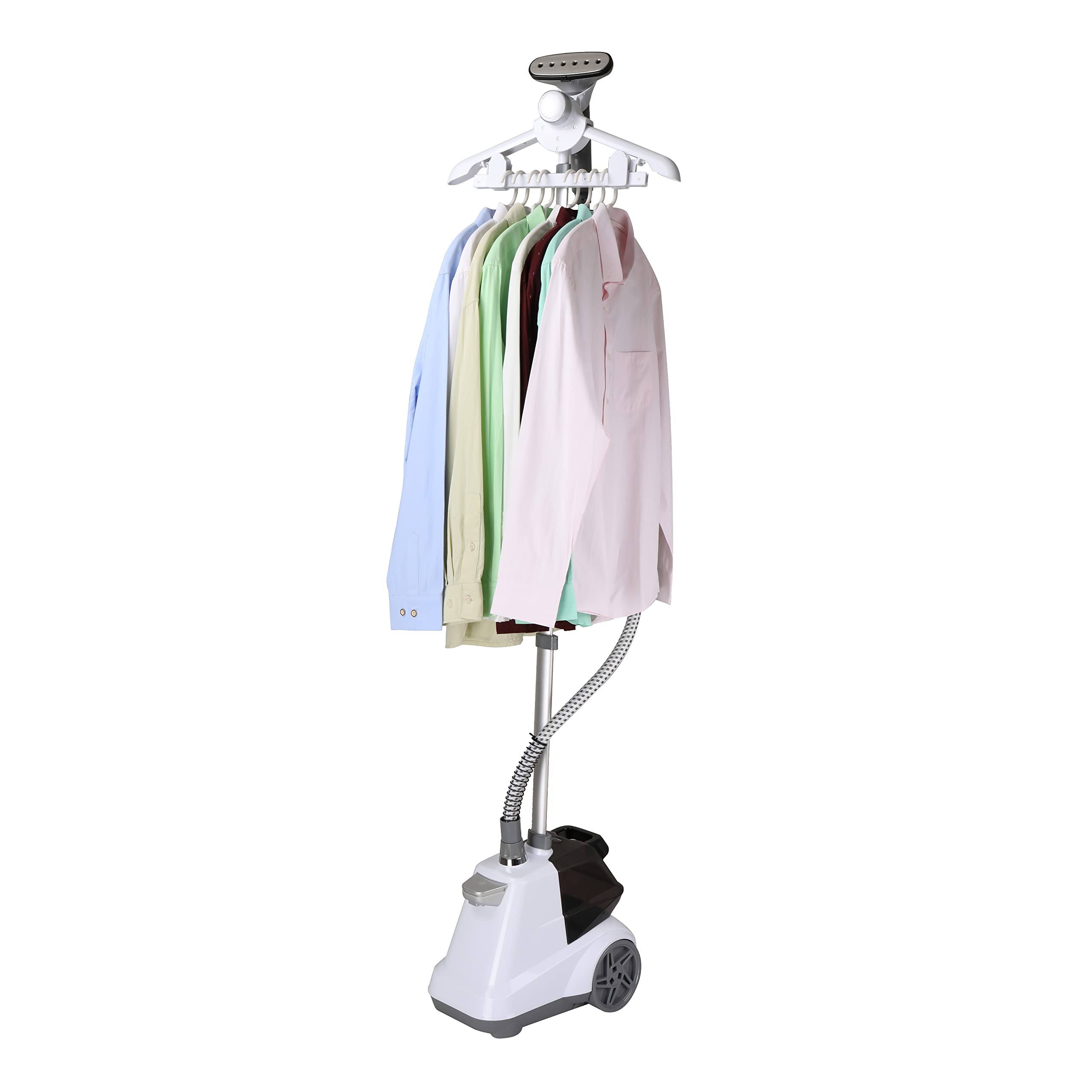 SALAV X3 Commercial Full-Sized Garment Steamer with Foot Pedals and Extra Large 3L Water Tank, 1800 watts… (White)