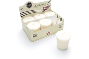 SHORTIE'S CANDLE COMPANY Pure Honeysuckle Soy Votive Candles - Scented with Essential & Natural Oils - 6 White Natural Votive Candle Refills - Flower & Floral Collection