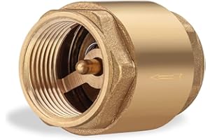 Brass One Way Check Valve 3/4" Female Backflow Preventer, Check Valve for Repair NPT Female Thread Brass Float Reinforced - 0