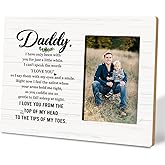 Gift to New Dad, First Time Dad Gift, Photo Frame Wall Art Tabletop, Daddy Gift for Birthday Christmas, Father's Day Gift for Dad from Daughter Son, Dad Photo Frame Home Decor, Fits 4*6 Inches Photo