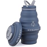 HYDAWAY 17oz Travel Collapsible Water Bottle - BPA-Free, Leakproof, Lightweight, Space-Saving