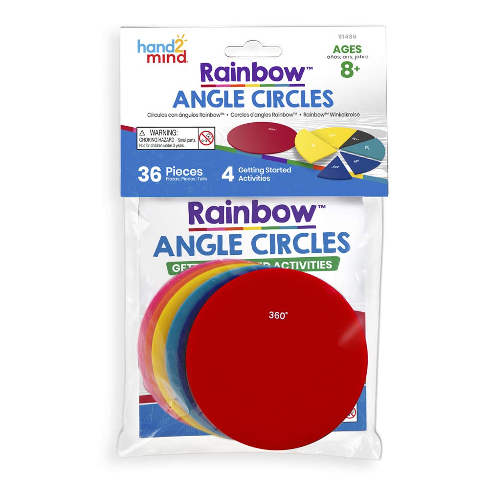 Learning Resources Rainbow Angle Circles Single Set, 91486