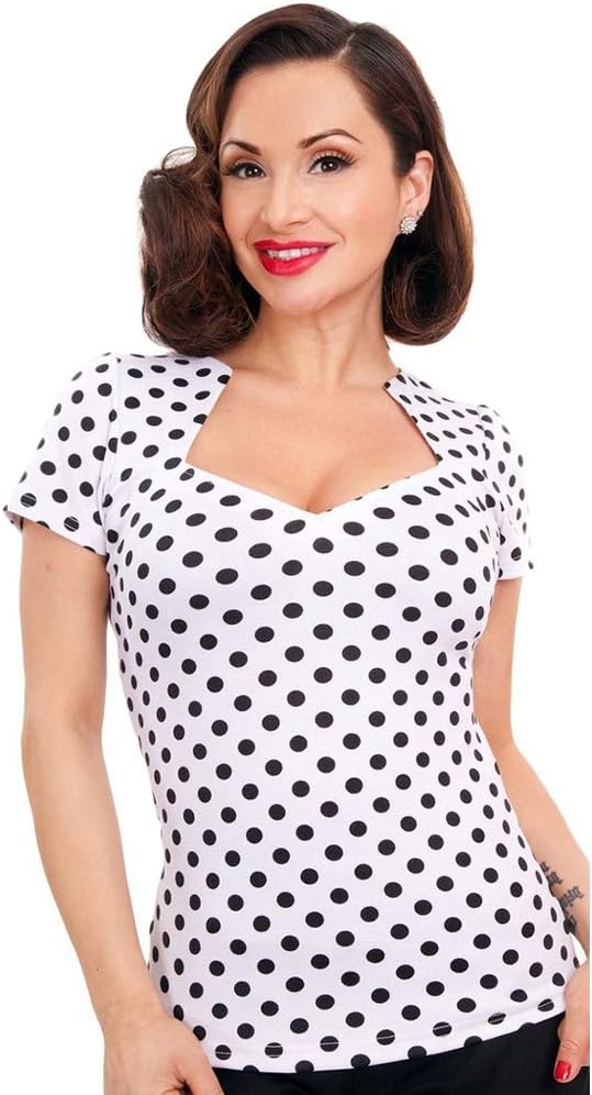 Steady Clothing Women's Polka Dot Sophia Top White/Black