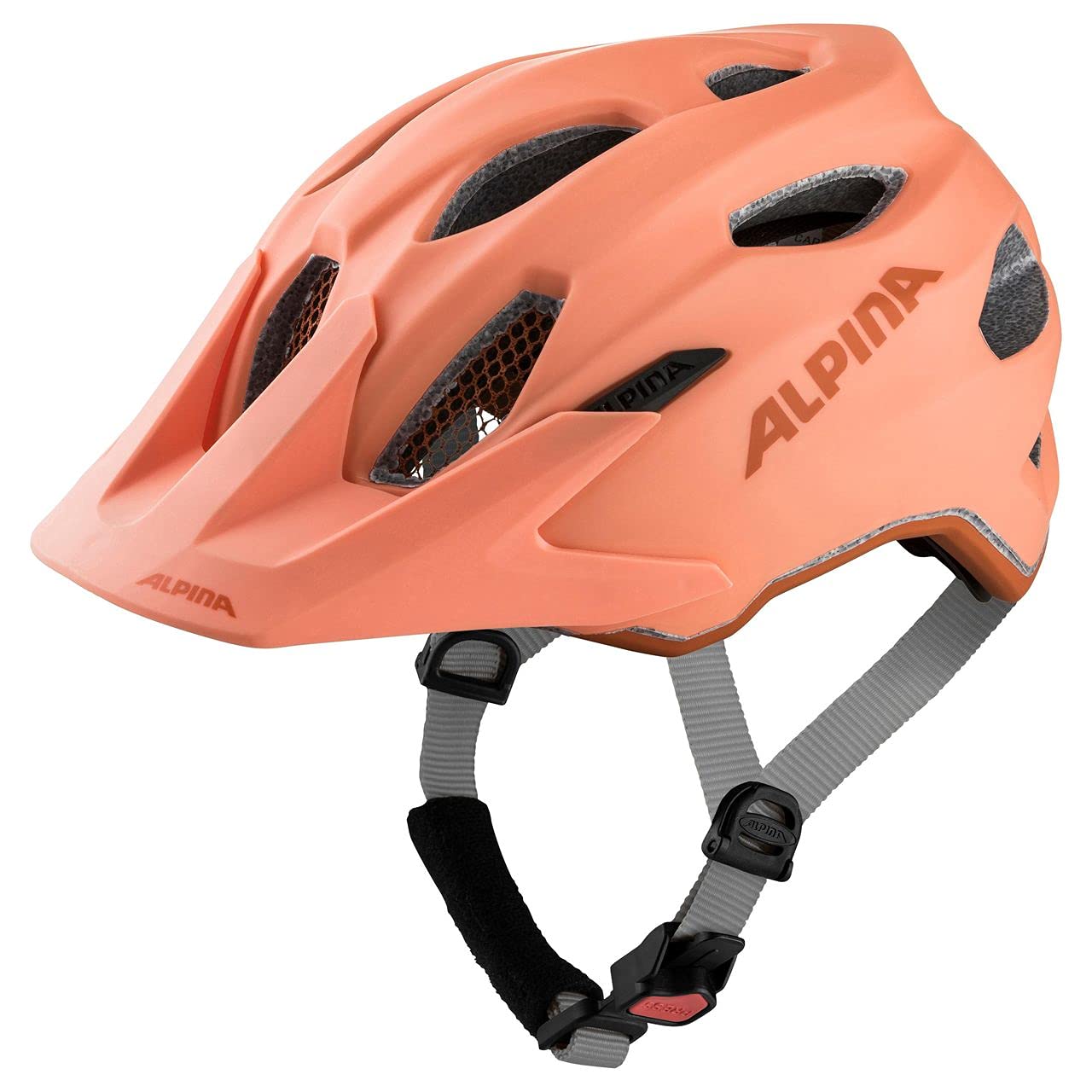 ALPINA Unisex - Children, CARAPAX JR. cycling helmet, peach matt, 51-56 cm