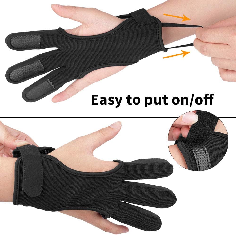 KRATARC Adult Archery Gloves Finger Protector Shooting Hunting Arrow Bow Archery Protective Gear Accessories : Sports & Outdoors