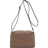 FashionPuzzle Triple Zip Small Crossbody Bag