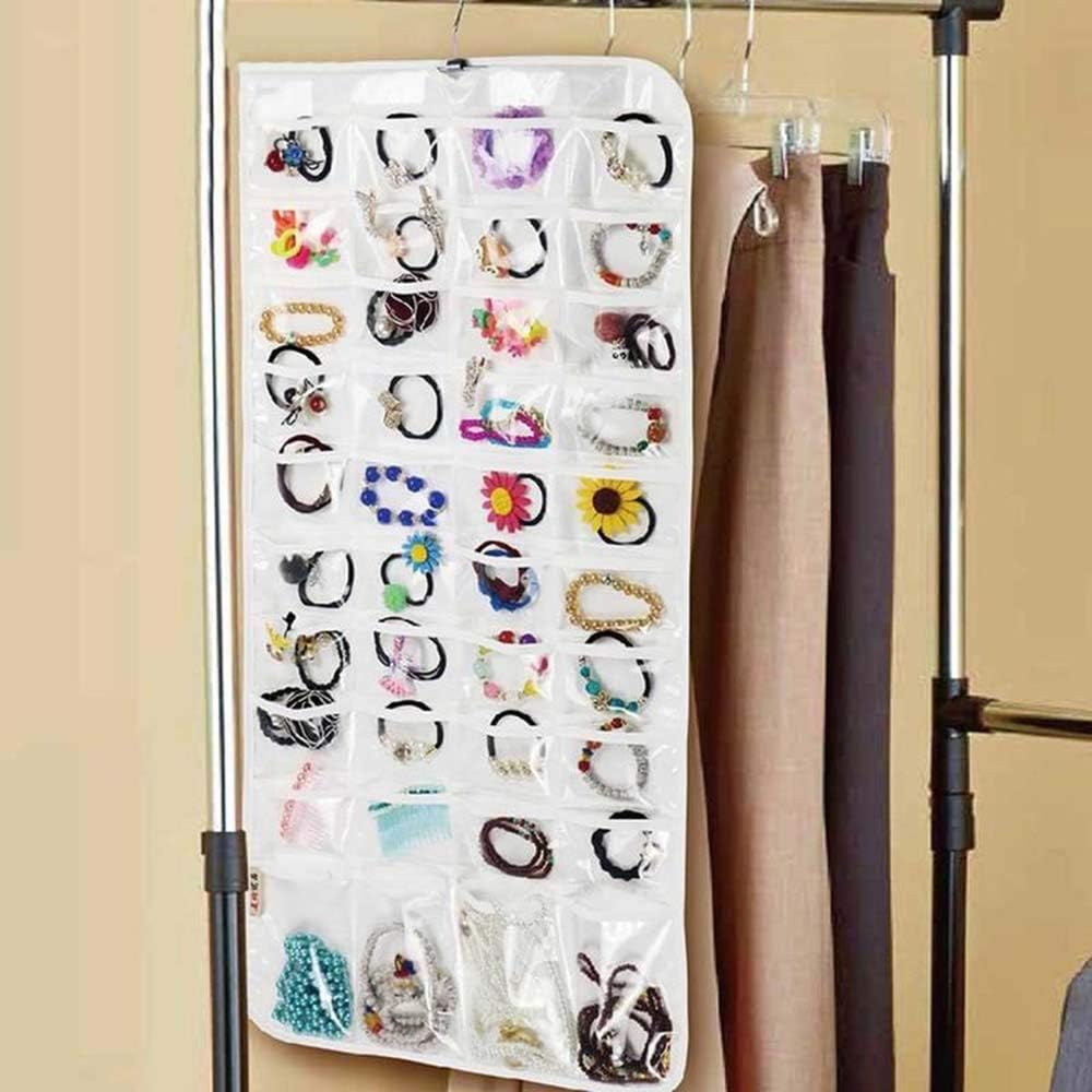 Laoyuashi Hängend Schmuckaufbewahrung Tasche 80 Fächer Doppelseiten