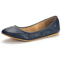 DREAM PAIRS Women's Sole-fina Solid Plain Walking Classic Ballet Flats Shoes