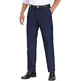 COOFANDY Mens Dress Pants Expandable Waist Wrinkle Free Suit Pants Flat Front Casual Dress Slacks