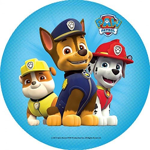 Tarta, tarta Foto aufleger Foto Paw Patrol (6) (redondo, aprox. 20 cm