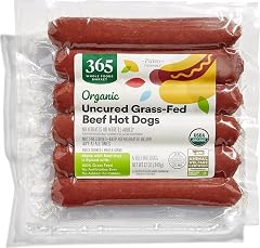 365 by Whole Foods Market, Organic Uncured Grass-Fed Beef Hot Dogs, 12 oz