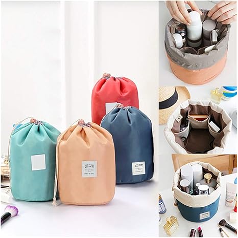 drawstring makeup organizer and travel bag