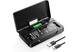 EN-EL12 Battery and Fast 20W Dual Charger Compatible with Nikon Coolpix S9900, S9700, S9500, S9300, AW110, AW130, S70 and Mor