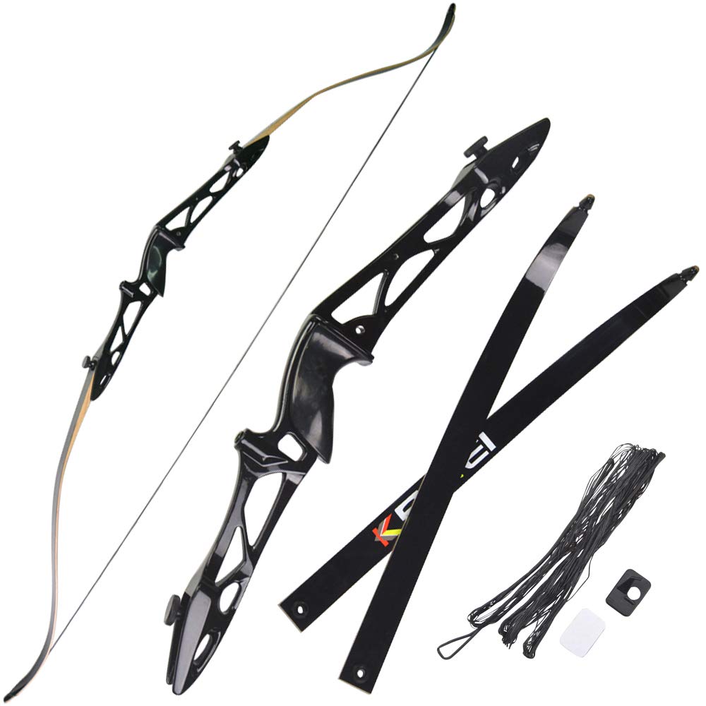 MILAEM Archery Takedown Recurve Bow 14-40 lbs Longbow Aluminum-alloy Bow Riser Hunting Bow Adult Bow Right Handed Outdoor Shooting Target Practice (66 Inch/68 Inch/70 Inch)