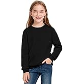 Auranso Girls Sweatshirt Kids Crewneck Long Sleeve Shirts Casual Pullover Tops