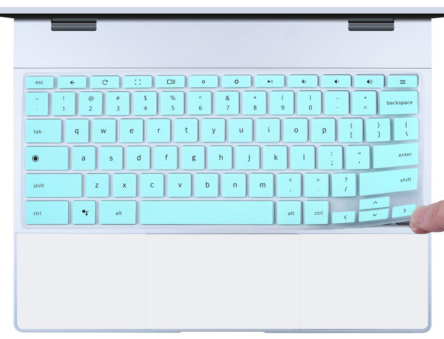 CaseBuy Google Pixelbook Keyboard Skin Google Pixelbook Accessories, Compatible with Google Pixelbook 12.3" 2-in-1 Chromebook, Mint Green